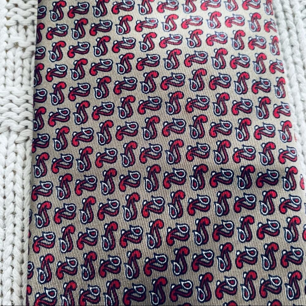 Vintage Christian Dior maroon pattern tie - Picture 2 of 6
